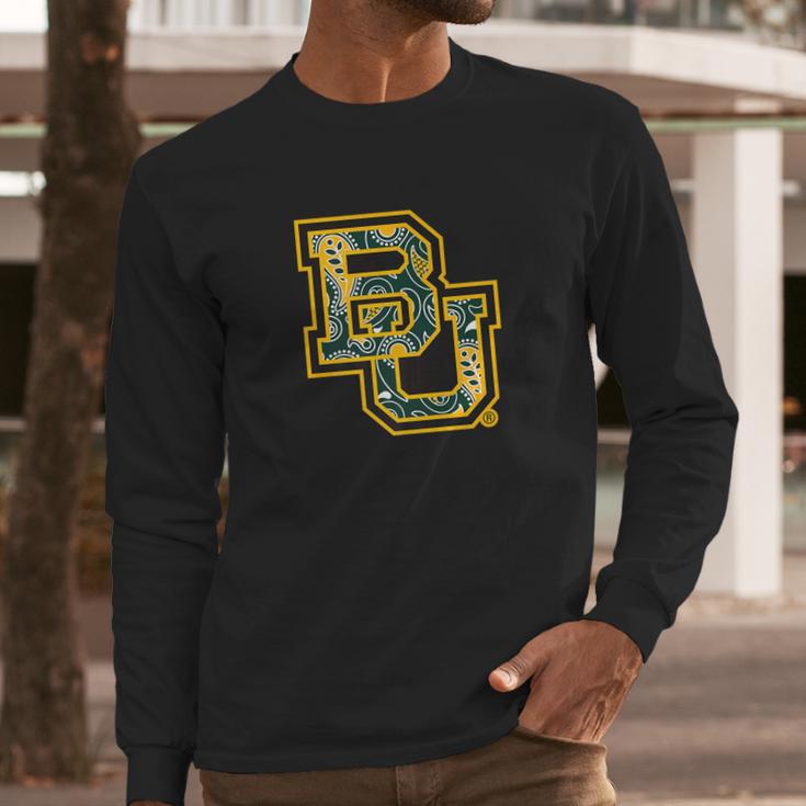 Baylor Bears Paisley Pattern Logo Apparel Long Sleeve T-Shirt Gifts for Him