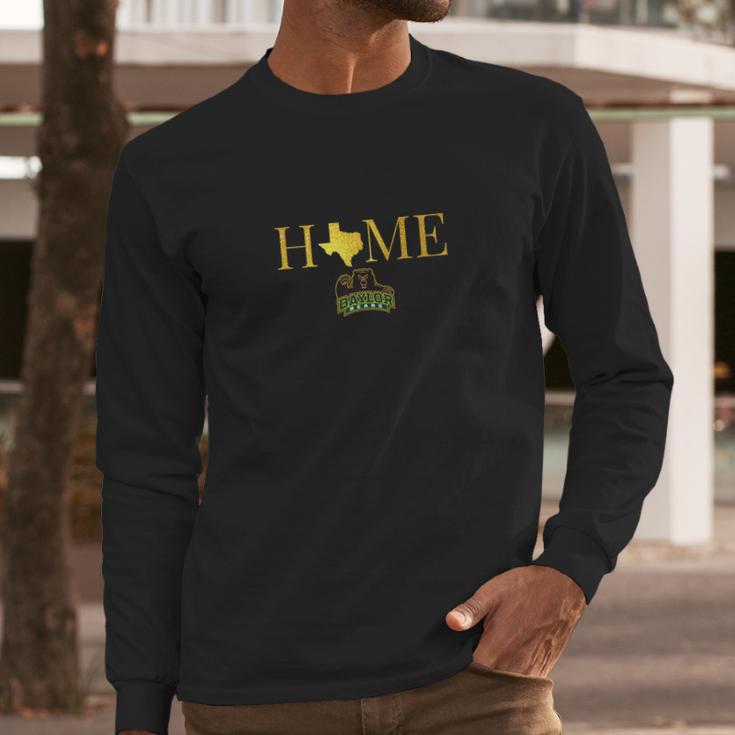 Baylor Bears Texas Home In Shiny Gold Apparel Long Sleeve T-Shirt Gifts for Him