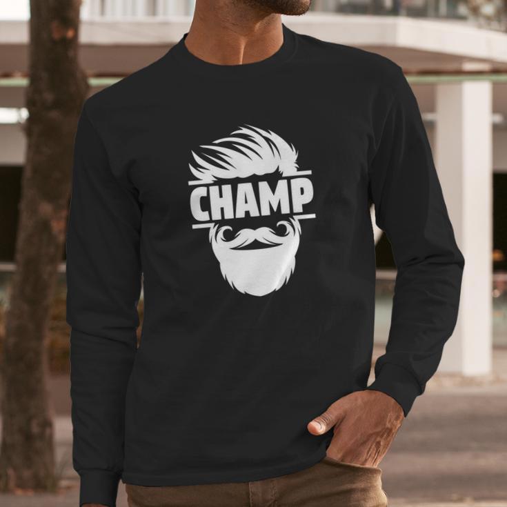 Bearded Champ Long Sleeve T-Shirt Gifts for Him