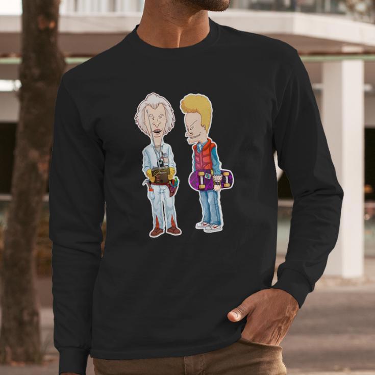 Beavis And Butt-Head Do Back To The Future Long Sleeve T-Shirt Gifts for Him