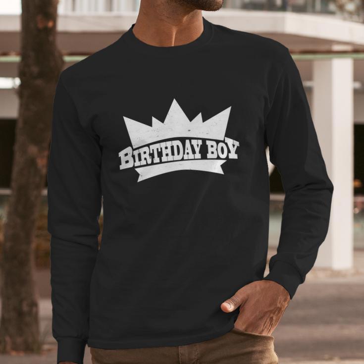 Birthday Boy Crown Classic Logo Long Sleeve T-Shirt Gifts for Him