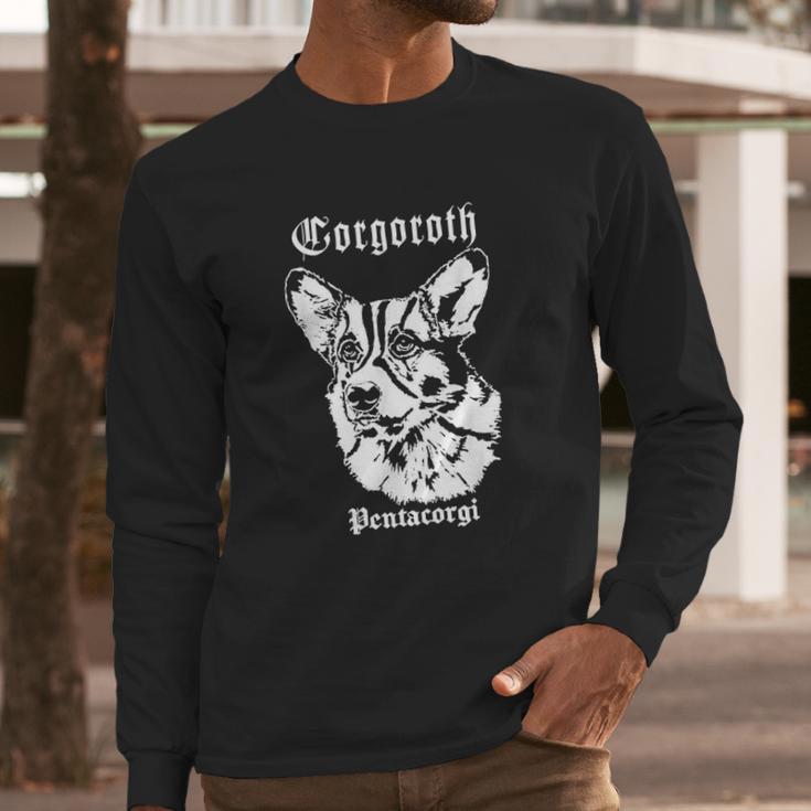 Black Metal Corgi Corgoroth Gorgoroth Long Sleeve T-Shirt Gifts for Him