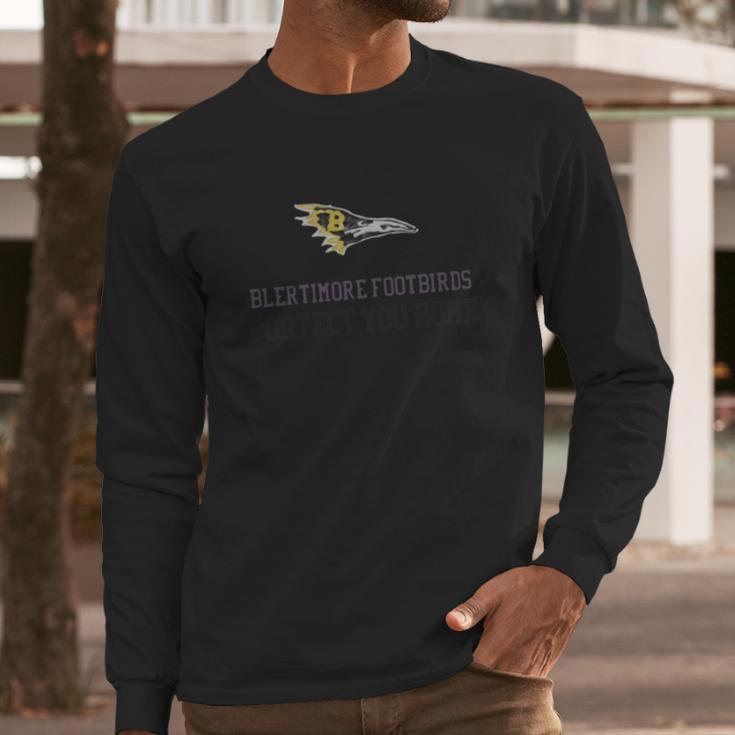 Blertimore Foot Birds Portect You Home Shirt Long Sleeve T-Shirt Gifts for Him