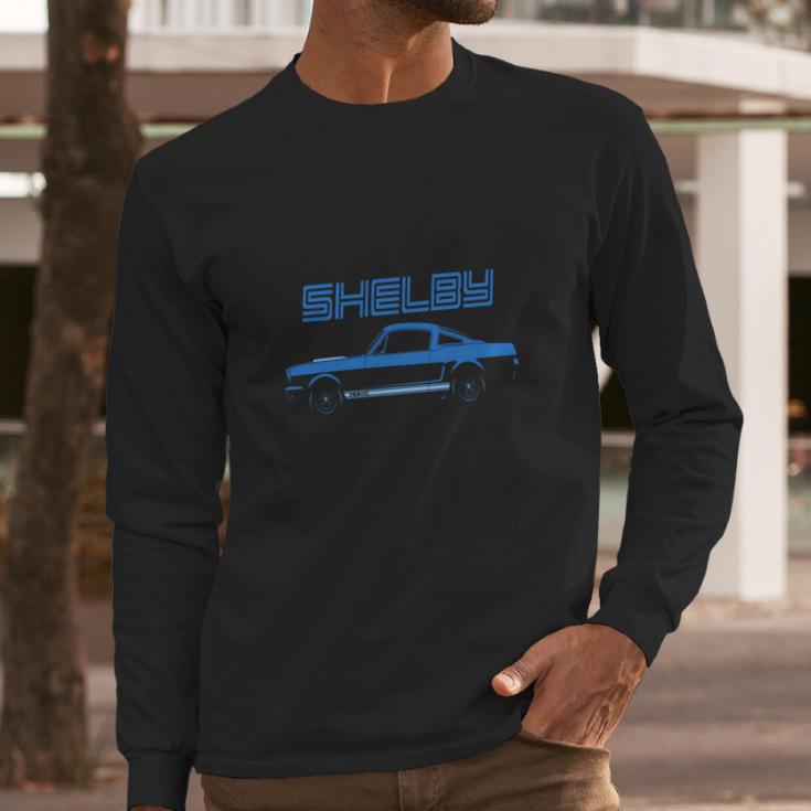 Blue 1966 Gt350 Shelby Mustang Long Sleeve T-Shirt Gifts for Him