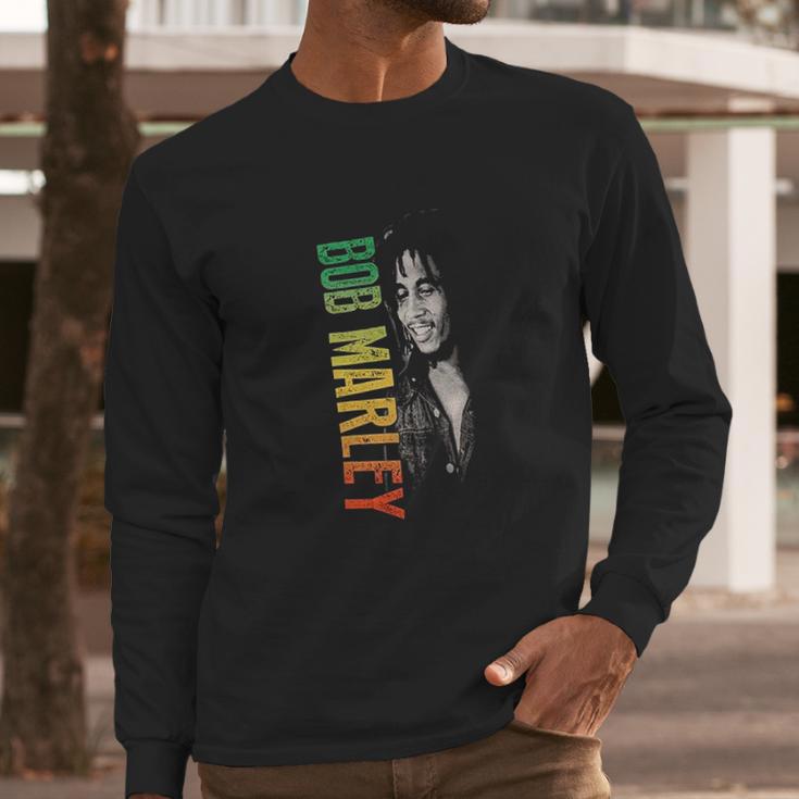 Bob Marley Marley Smile Gardient Long Sleeve T-Shirt Gifts for Him