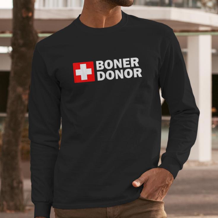 Boner Donor Funny Halloween Costume Gift Long Sleeve T-Shirt Gifts for Him