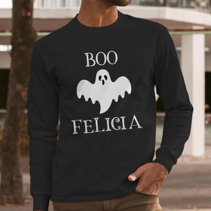 Boo Felicia Funny Halloween Long Sleeve T-Shirt Gifts for Him