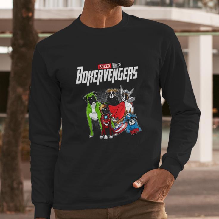 Boxervengers Funny Dog Boxer Long Sleeve T-Shirt Gifts for Him