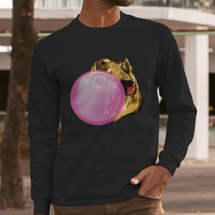 Bubble Gum T-Rex Long Sleeve T-Shirt Gifts for Him