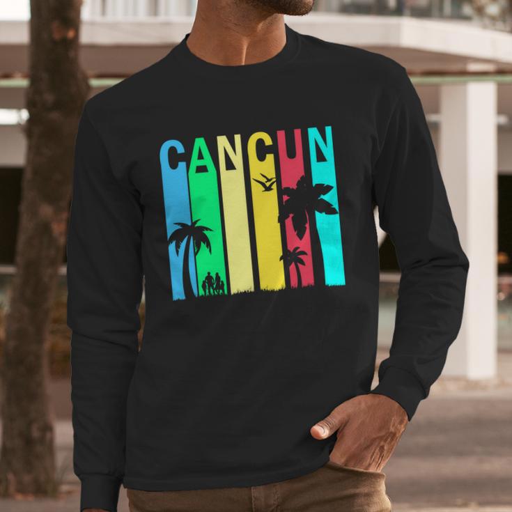 Cancun Retro Logo Long Sleeve T-Shirt Gifts for Him