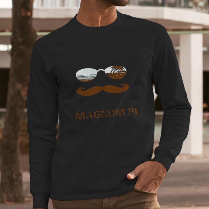 Captain Magnum Retro Vintage Science Love Pi Day Funny Long Sleeve T-Shirt Gifts for Him