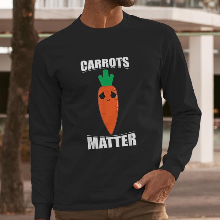 Carrots Matter Funny Cute Emoji Vegetable Vegan Food Gift Long Sleeve T-Shirt Gifts for Him