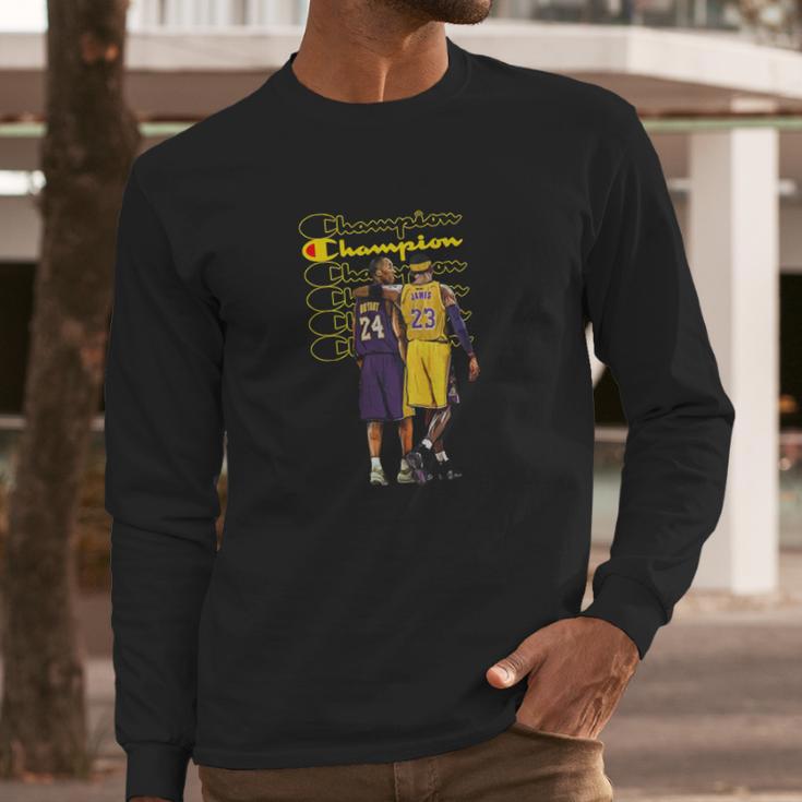 Champion Kobe Bryant And Lebron James Long Sleeve T-Shirt Gifts for Him