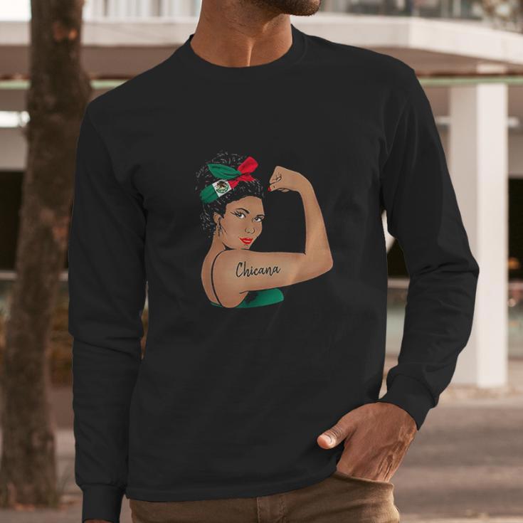 Chicana Girl Unbreakable Rosie The Riveter Long Sleeve T-Shirt Gifts for Him