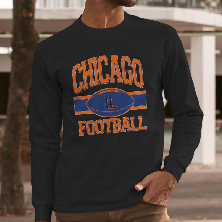 Classic Chicago Il Football Fan Logo Long Sleeve T-Shirt Gifts for Him