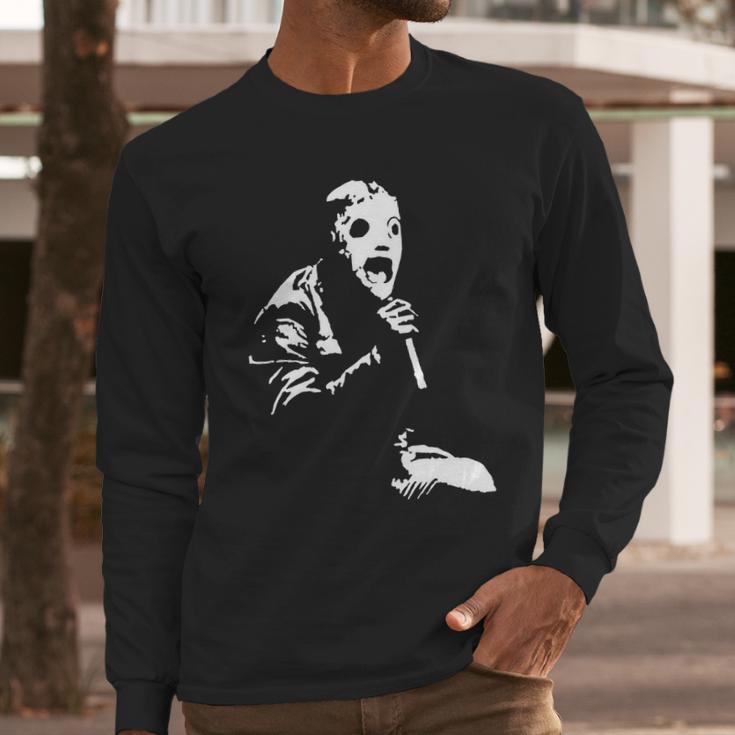 Corey Taylor Slipknot With Face Covering Iconic Rock Men Long Sleeve T-Shirt Gifts for Him