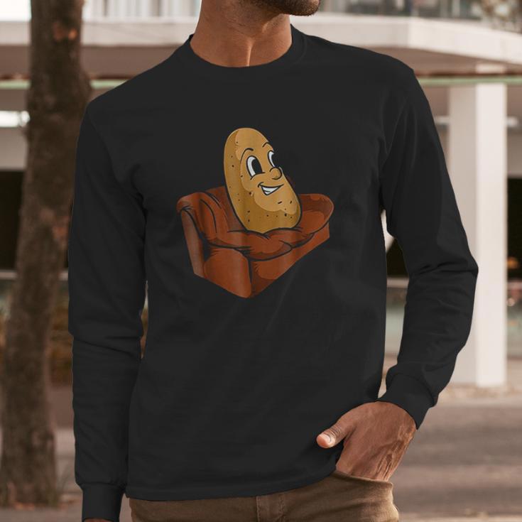 Couch Potato Funny Potato Television Sofa Cool Long Sleeve T-Shirt Gifts for Him