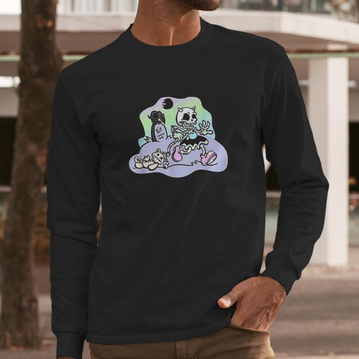 Creepy Skeleton Pastel Goth Soft Grunge Kawaii Clothing Girl Long Sleeve T-Shirt Gifts for Him