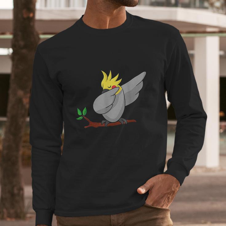 Dabbing Cockatiel Funny Dab Gift Hip Hop Dance Long Sleeve T-Shirt Gifts for Him