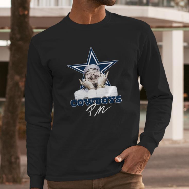 Dallas Cowboys Post Malone Shirt Hoodie SweatshirtsShirt Tee Long Sleeve T-Shirt Gifts for Him