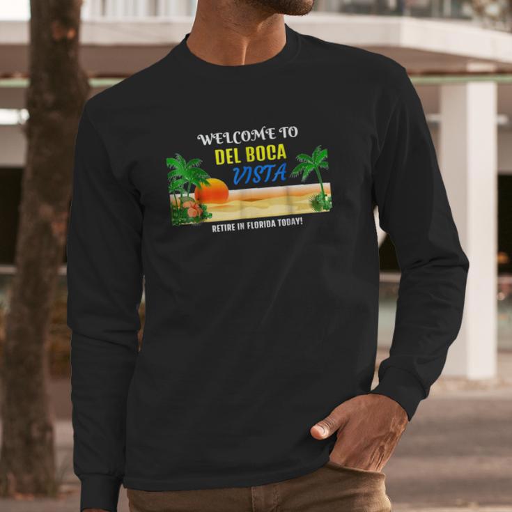 Del Boca Vista Beach Retro Long Sleeve T-Shirt Gifts for Him