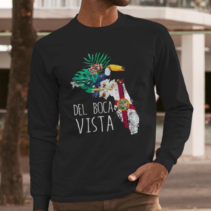 Del Boca Vista Florida Tropical Long Sleeve T-Shirt Gifts for Him