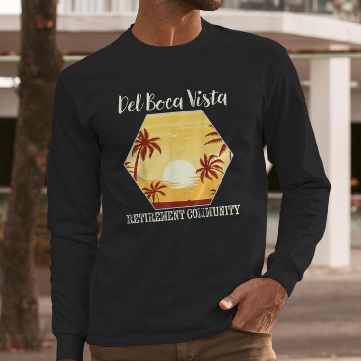 Del Boca Vista Retirement Florida Vintage Long Sleeve T-Shirt Gifts for Him