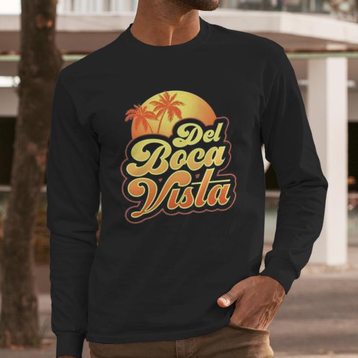 Del Boca Vista Sunset Retro Long Sleeve T-Shirt Gifts for Him