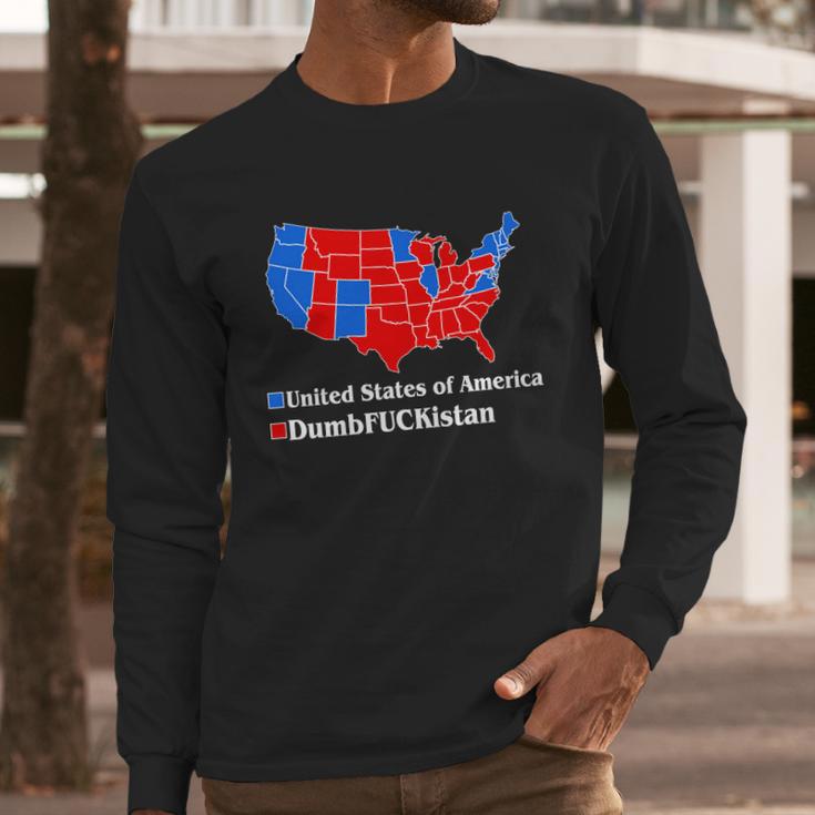 Democratic United States Of America Vs Dumfuckistan Resistance Resist Anti Trump Long Sleeve T-Shirt Gifts for Him