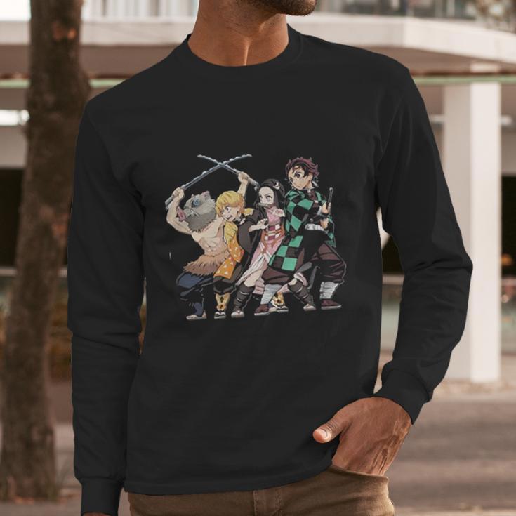 Demon Slayer Main Characters Long Sleeve T-Shirt Gifts for Him