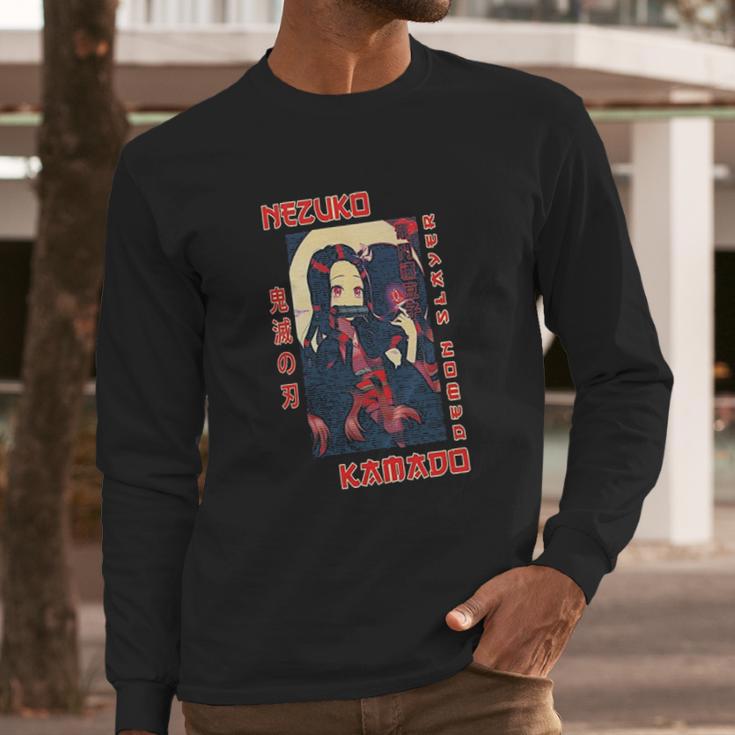 Demon Slayer Nezuko Illustration Long Sleeve T-Shirt Gifts for Him