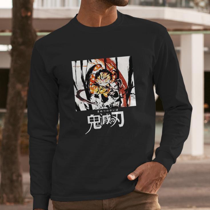 Demon Slayer Sword Cartoon Anime Long Sleeve T-Shirt Gifts for Him