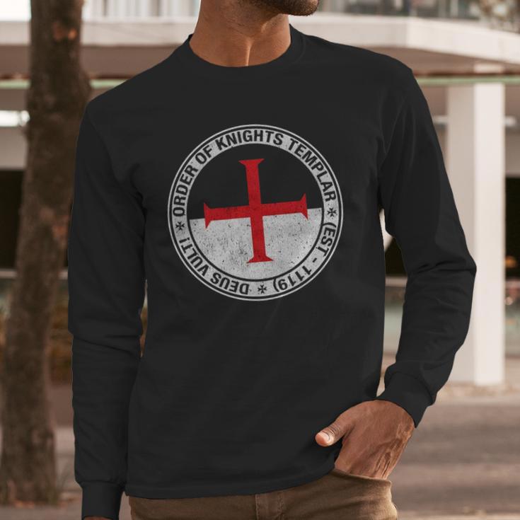 Deus Vult - Templar Long Sleeve T-Shirt Gifts for Him