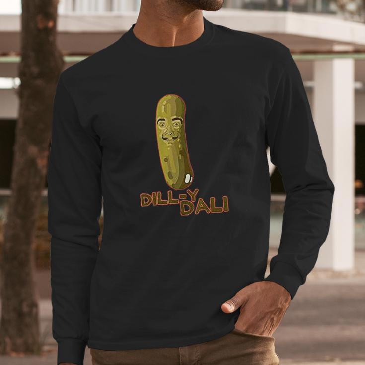 Dilly Dali Pickle Salvador Funny Artist Graphic Graphic Long Sleeve T-Shirt Gifts for Him