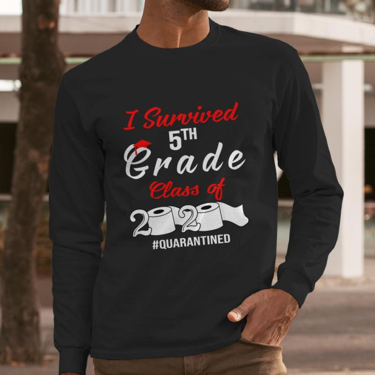 Dilostyle I Survived 5Th Grade Class Of 2020 Quarantined Shirt 98 Long Sleeve T-Shirt Gifts for Him