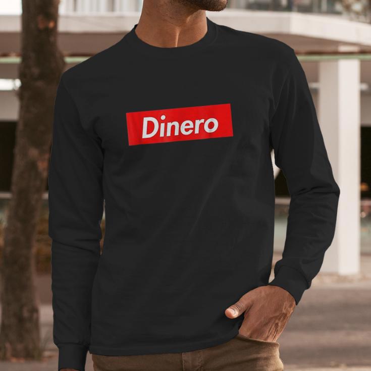 Dinero Red Badge Long Sleeve T-Shirt Gifts for Him