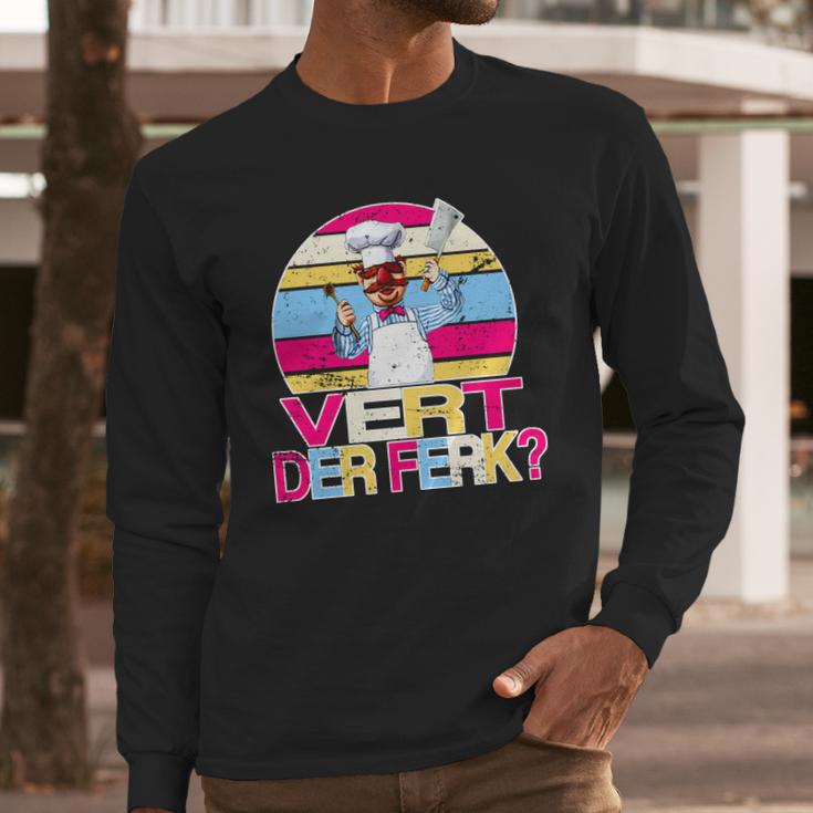 Distressed Vert Der Ferk Retro Chef Long Sleeve T-Shirt Gifts for Him