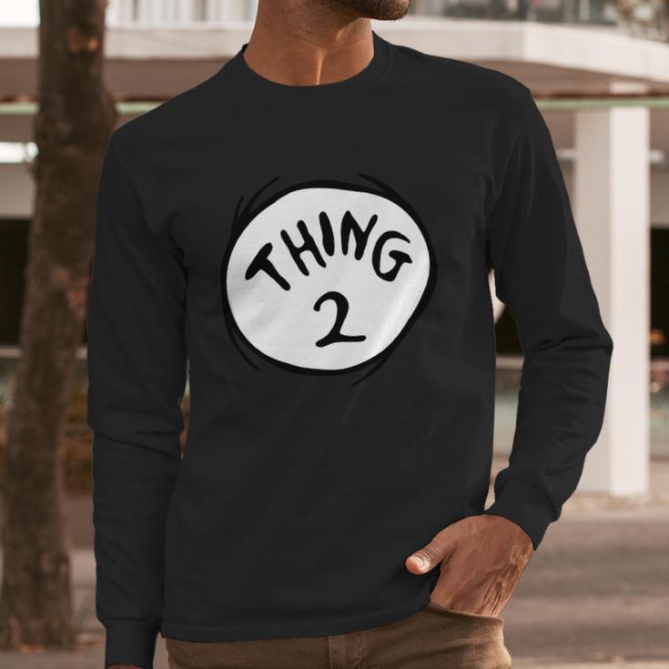 Dr Seuss Thing 2 Emblem Red Long Sleeve T-Shirt Gifts for Him