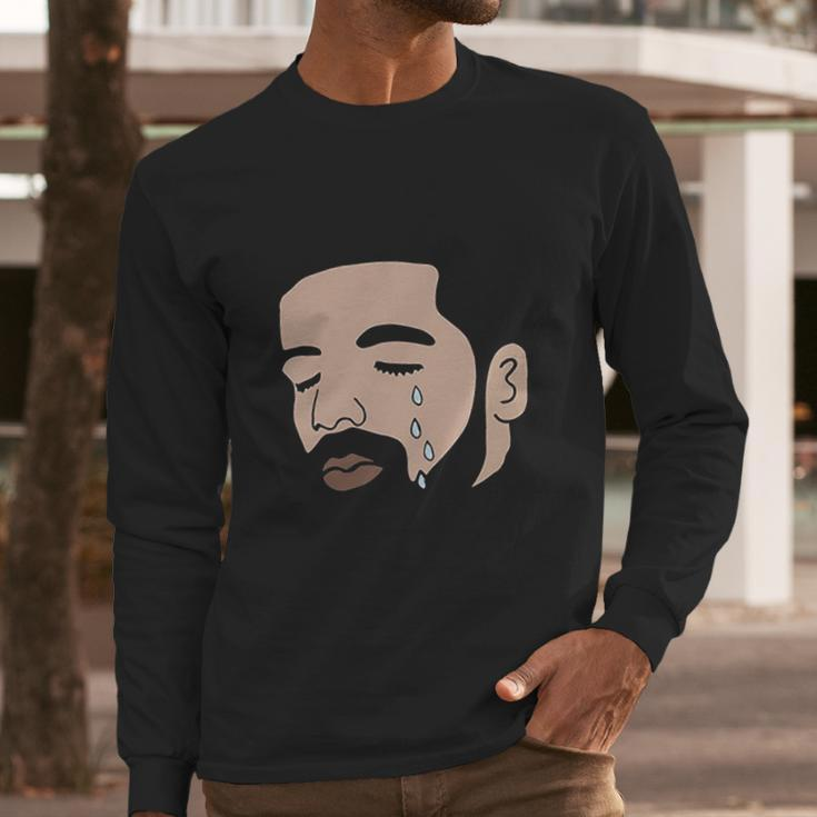 Drake Crying Black Long Sleeve T-Shirt Gifts for Him