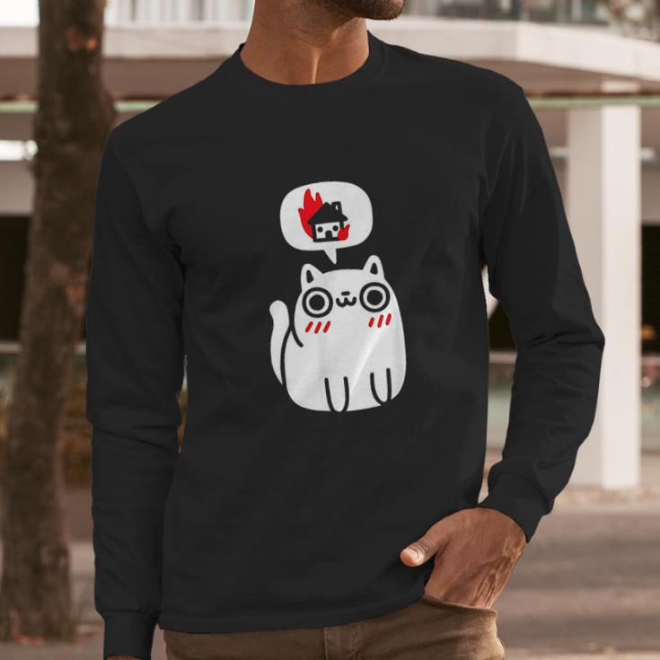 Dreaming Of Destruction Funny Cat Long Sleeve T-Shirt Gifts for Him