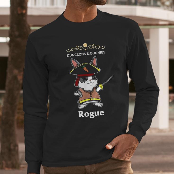 Dungeons And Bunnies Rpg D20 Rogue Roleplaying Gamers Gift Long Sleeve T-Shirt Gifts for Him