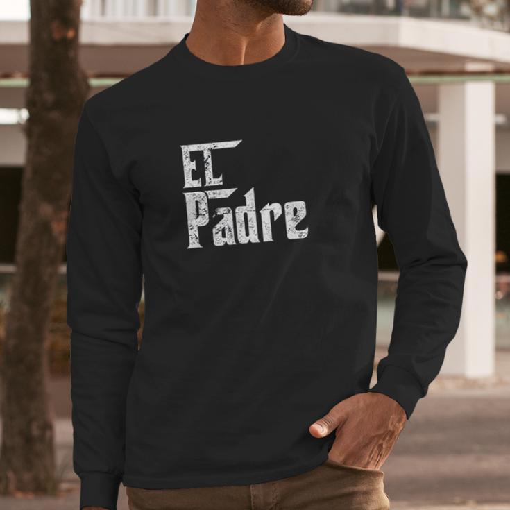 El Padre Papi Chulo Playera Para Dia Del Long Sleeve T-Shirt Gifts for Him