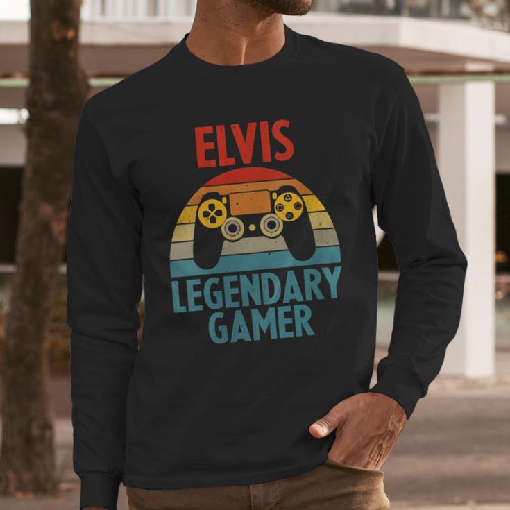 Elvis Gift Name Personalized Funny Gaming Geek Birthday Long Sleeve T-Shirt Gifts for Him