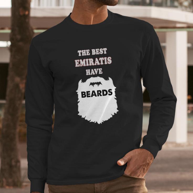 Emirati Beards Gift Uae Bearded Dubai Arab Tee Long Sleeve T-Shirt Gifts for Him