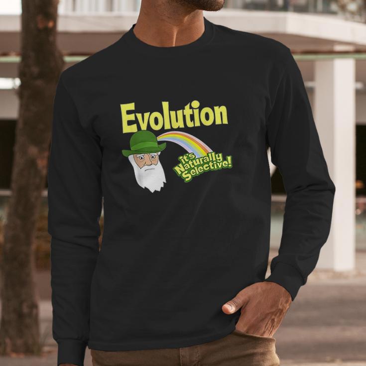 Evolution It Is Naturally Selective Charles Darwin Long Sleeve T-Shirt Gifts for Him