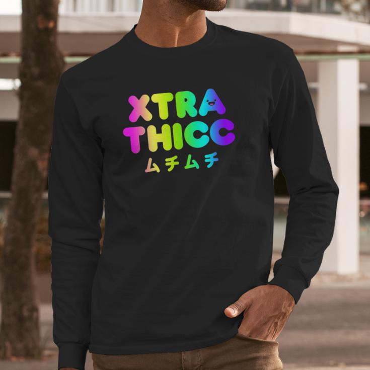 Extra Thicc Japanese Pastel Goth Kawaii Anime Aesthetic Gift Long Sleeve T-Shirt Gifts for Him