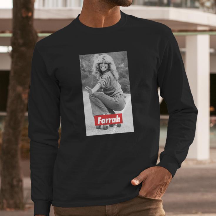 Farrah Fawcett Retro Long Sleeve T-Shirt Gifts for Him