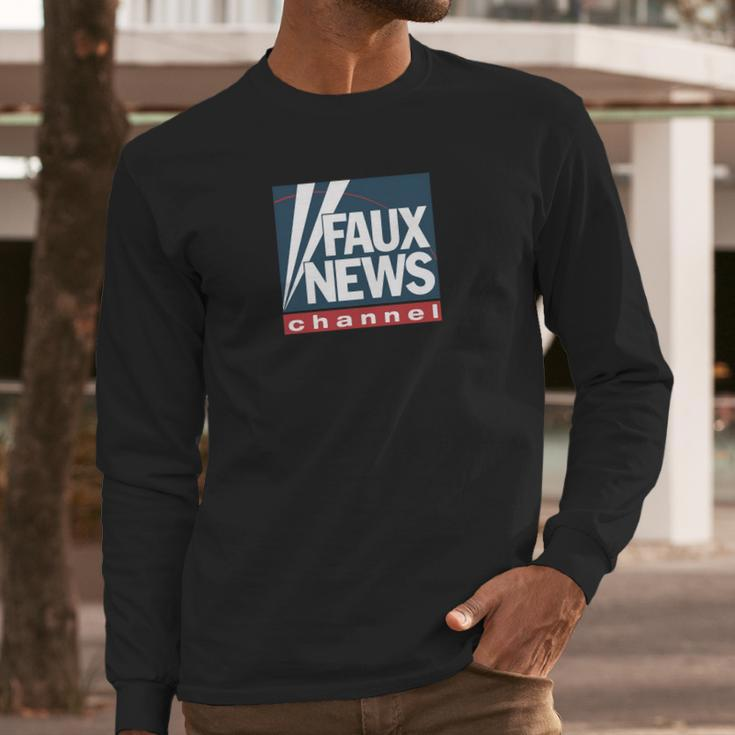 Faux News Channel Long Sleeve T-Shirt Gifts for Him