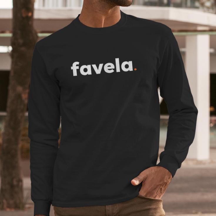 Favela Brasil Rio De Janeiro Brazilian Long Sleeve T-Shirt Gifts for Him