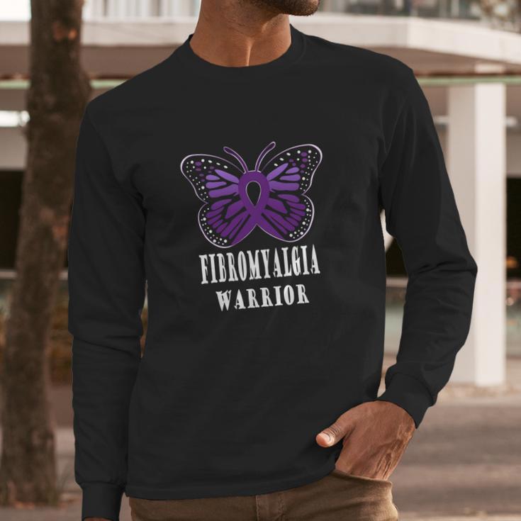 Fibromyalgia Warrior Basic Art Long Sleeve T-Shirt Gifts for Him